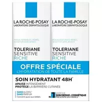 La Roche-Posay Sensitive Riche Moisturizing Care Duo - Set of two 40ml face creams