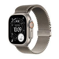 APPLE Watch Ultra 3 GPS + Cellular 49mm Natural Titanium Case with Natural Titanium Milanese Loop - Large