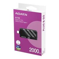 Adata SSD Disk External SC735 2TB U3.2C 1000/ 1000MB/ s Grey