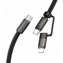 Hoco X125 2-in-1 USB-C / Lightning 60 W 1 m juodas