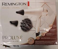 Remington AC9140 ProLuxe Hair Dryer, White/Gold/Black | Remington Hair dryer | ProLuxe AC9140 | 2400 W | Number of temperature settings 3 | Ionic function | Diffuser nozzle | White/Gold/Black | DAMAGED PACKAGING | Warranty 24 month(s)