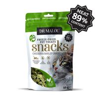 Dr Malou Cat Freeze-Dried Treats Chicken and Barley Grass 50 g | 114008 | 5907346090465