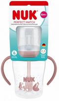 Kūdikių buteliukas Nuk Perfect Match Bear, 150 ml, 8 mėn., skaidri sp./rožinė sp.
