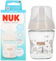 Kūdikių buteliukas Nuk Perfect Match, 120 ml, 0 mėn., skaidri sp.