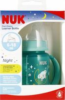 Vaikiška gertuvė Nuk First Choice Learner Bottle Night, 150 ml, 6+ mėn., žalia sp.