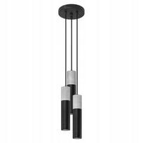 Sollux Lighting pakabinamas šviestuvas Borgio 3P, juodas/pilkas