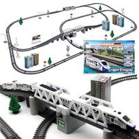 Žaislinis traukinys su bėgiais Power Train World, įvairių spalvų