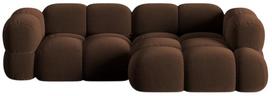 Kampinė sofa Cosmopolitan Design Loretto Vogue 6, šokolado sp., dešininė, 147 x 250 cm x 68 cm