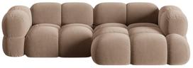 Kampinė sofa Cosmopolitan Design Loretto Vogue 3, tamsaus smėlio spalva, dešininė, 147 x 250 cm x 68 cm