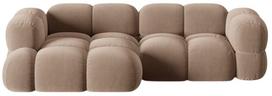 Kampinė sofa Cosmopolitan Design Loretto Vogue 3, tamsaus smėlio spalva, kairinė, 147 x 250 cm x 68 cm