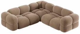 Kampinė sofa Cosmopolitan Design Loretto Vogue 3, tamsaus smėlio spalva, 250 x 250 cm x 68 cm