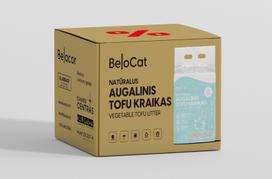 BeloCat TOFU natūralus kačių kraikas  – Ledų kvapo | 6 L / 2,5 kg - 8 vnt. x 6 L