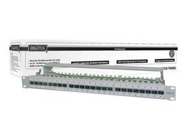 Digitus | CAT 6A Patch Panel, shielded, 1U, 24-port | RJ45, 8P8C | Grey