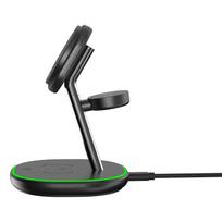 Bevielis magnetinis įkroviklis-stovas DELTACO 3-in-1, iPhone/TWS/laikrodis / QI-1049