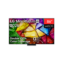 LG 4K evo AI Mini RGB TV  86MRGB87B3B  86  Smart TV  webOS  UHD  Black