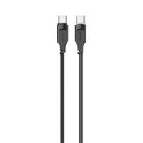 USAMS cable USB-C to USB-C 100W 1.2m Port Display Fast Charging Lithe Series black SJ567USB01
