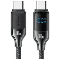 USAMS USB-C to USB-C Cable 100W 1.2m Digital Display Zinc Alloy Fast Charging Data Cable HX Seri