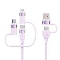 USAMS Cable U85 2xUSB-C/USB/Micro-USB/Lightning 6in1 2m 100W PD Fast Charge purple SJ646USB