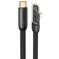 USAMS angled cable USB-C to Lightning PD 20W Fast Charging Iceflake Series 1.2m black SJ583USB01