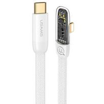 USAMS angled cable USB-C to Lightning PD 20W Fast Charging Iceflake Series 1.2m white SJ583USB02