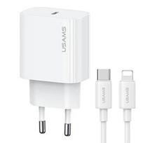 USAMS Lad. network. 1xUSB-C T65 PD20WPD Fast Charging US-CC226 + USB-C/Lightning cable US-SJ712 30W