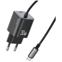 USAMS JC Series CC264 30W GaN Mini Fast Charger 2xUSB-C Black