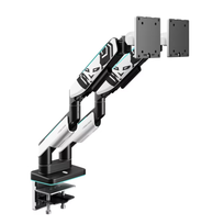 Diablo RGB X-Arm Dual 35" Dual Monitor Mount white and black