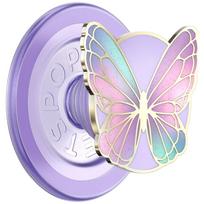 PopSockets Enamel Butterfly Prism   MagSafe phone grip and stand lavender