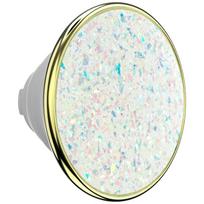 PopSockets PopTop Luxe Enamel Opal phone grip and stand white