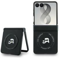 Mob.telefono dėkliukas Karl Lagerfeld Karl&Choupette Pins MagSafe for Samsung Galaxy Z Flip8 black