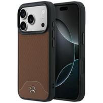 Case Mercedes Leather Wood Effect and    Curve MagSafe for iPhone 17 Pro Max camel