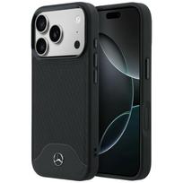 Case Mercedes Leather Wood Effect and    Curve MagSafe for iPhone 17 Pro Max czarny
