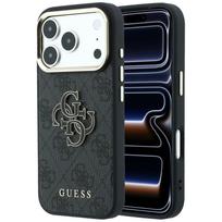 Case Guess 4G & Big Resin Logo for iPhone 18 Pro Max / iPhone 17 Pro Max black