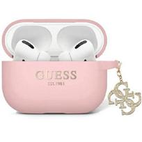 Guess GUAP2LECG4P AirPods Pro 2 (2022/2023) cover pink Liquid Silicone Glitter Triangle Charm