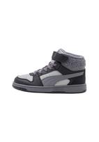 PUMA Sniego batai 'Rebound Slam Mid Cozy' pilka / šviesiai pilka / juoda