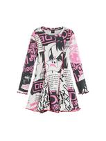 Desigual Suknelė 'Cruella Disney' šviesiai rožinė / juoda / balta