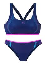 LASCANA ACTIVE Bikinis tamsiai mėlyna jūros spalva / azuro spalva / fuksijų spalva