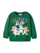 NAME IT Megztinis be užsegimo 'NMMJUST BLUEY' tamsiai mėlyna / šviesiai mėlyna / žalia / balta