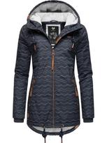 Ragwear Žieminė striukė 'Zuzka' nakties mėlyna / ruda / balta