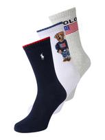 Polo Ralph Lauren Kojinės tamsiai mėlyna / šviesiai pilka / raudona / balta