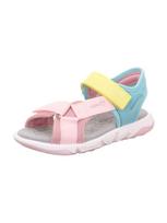 SUPERFIT Sandalai 'PEBBLES' šviesiai mėlyna / geltona / pilka / rožių spalva