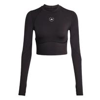 ADIDAS BY STELLA MCCARTNEY Sportiniai marškinėliai 'TruePurpose' juoda / balta