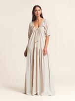 St MRLO Suknelė 'Florence' smėlio spalva / juoda / balta