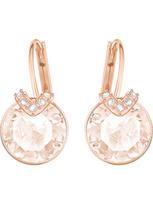Swarovski Auskarai 'Bella' rožinio aukso spalva / balta