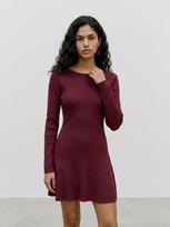 VERO MODA Megzta suknelė 'VMGOLD LUX' vyno raudona spalva