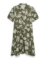 VERO MODA Palaidinės tipo suknelė alyvuogių spalva / juoda / balta