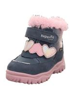 SUPERFIT Sniego batai 'HUSKY+' pilka / abrikosų spalva / rožinė