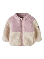 NAME IT Demisezoninė striukė 'NBFMACEY' kremo / rausvai violetinė spalva