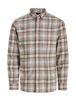 JACK & JONES Marškiniai 'JPRBluharvey' ruda / rausvai pilka / balta