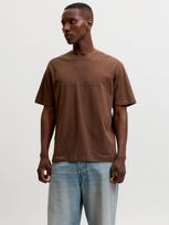 JACK & JONES Marškinėliai 'JJEStar' ruda / juoda